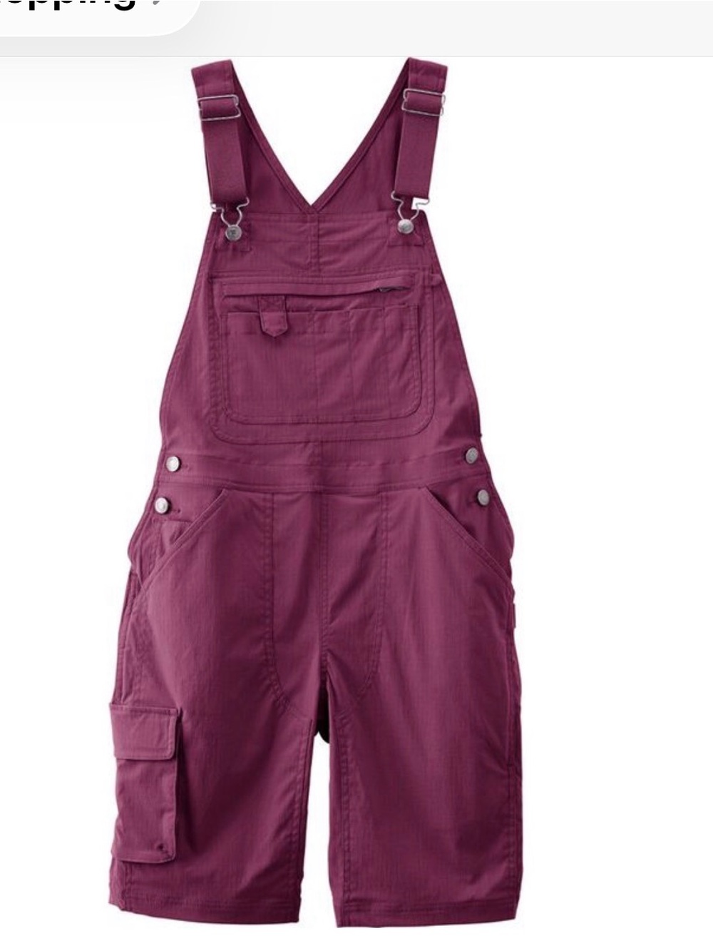 Duluth Trading co Heirloom Gardening Short Overalls Berry color - Picture 2 of 13